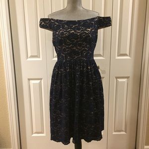 ❌SOLD❌ Eliza J Navy Fit and Flare Dress /Nordstrom